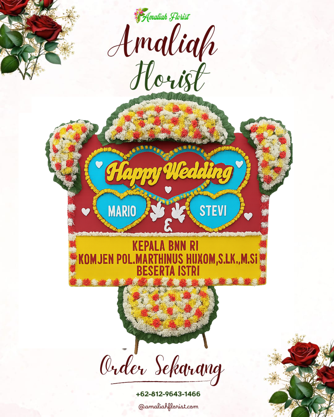Papan Bunga Pernikahan Selopuro